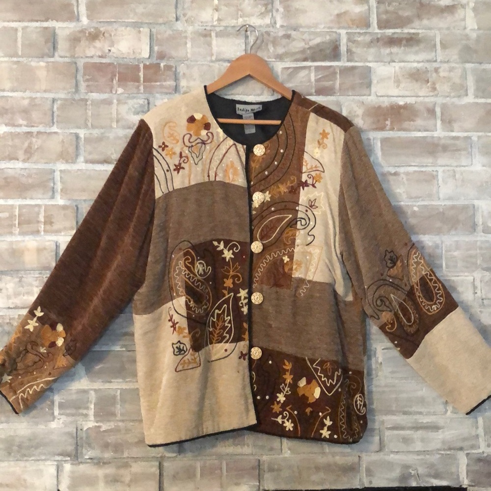 Indigo Moon size large button down jacket